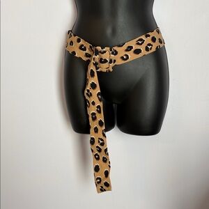 Leopard Print Fabric Unique Novelty Belt OS